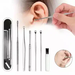 گوش پاک کن استیل (جرم گیر) پک 6 عددی