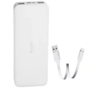 پاوربانک شیائومی مدل Redmi PB100LZM ظرفیت 10000 میلی آمپر ساعت به همراه کابل تبدیل microUSB