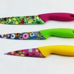 ست چاقو رنگی گل