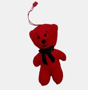 عروسک جاسوئیچی خرس قرمز ، آویز جاکلیدی