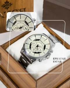  ساعت مچی مردانه سفید Ephatah Star مدل 1567