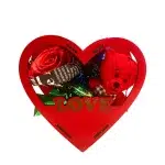 باکس ولنتاین چوبی قلبی دست‌ساز با طراحی قلبی شکل، مناسب برای هدیه ولنتاین