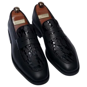 کفش مردانه چرم طبیعی گاوی اکسون مدل مدلاتا – نمای بالا