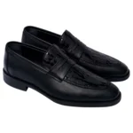 کفش چرم اکسون مردانه کلاسیک اماتیت نرا مدلاتا- از نمای بغل